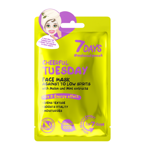 7DAYS Cheerful Tuesday Sheet Mask 28g - Image 2
